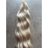 Hamvas bézs szőke hullámos I. osztályú vasalható szintetikus copf 58-60cm  (32)