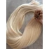 Festett bézs szőke tincses 40cm 100% eredeti emberi haj/1gr